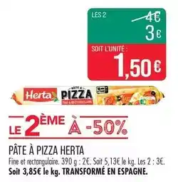 Match Herta - pâte à pizza offre