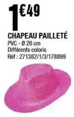 La Foir'Fouille Chapeau pailleté offre