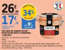 E.Leclerc Labeyrie - foie gras de canard entier degustation motes d'armagnac offre