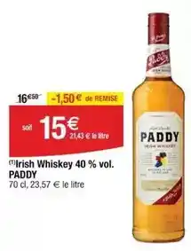 Cora Paddy - irish whiskey 40 % vol offre