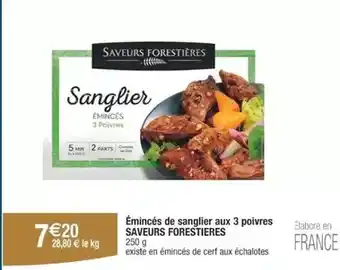 Cora Émincés de sanglier aux 3 poivres offre