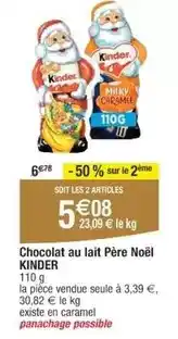 Cora Kinder - chocolat au lait père noël offre