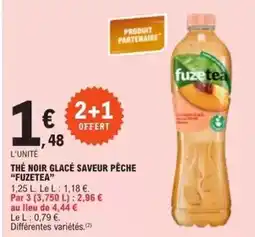 E.Leclerc Express Fuzetea - thé noir glacé saveur pêche offre