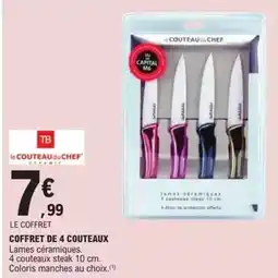 E.Leclerc Chef - coffret de 4 couteaux offre