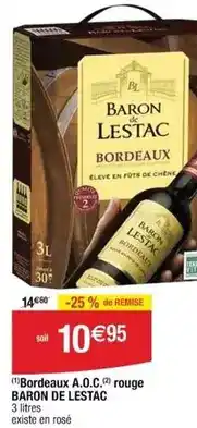 Cora Baron de lestac - bordeaux a.o.c. rouge offre