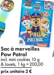 TEDi Paw patrol - sac a merveilles offre