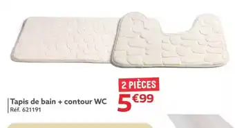 Gifi Tapis de bain + contour WC offre