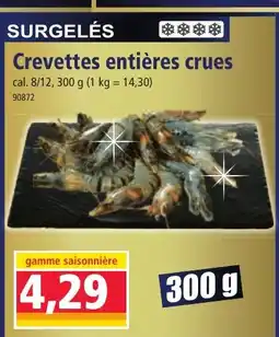 Norma Crevettes entières crues offre