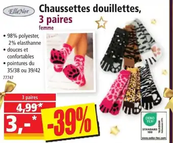 Norma Elle Nor Chaussettes douillettes, 3 paires offre