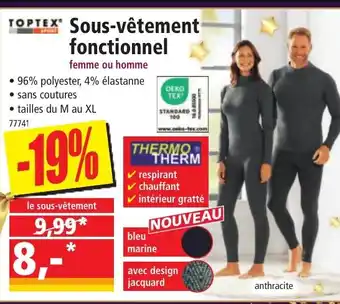 Norma TOPTEX Sous-vêtement fonctionnel offre