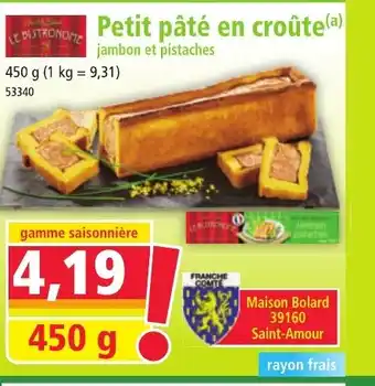 Norma Petit pâté en croûte offre