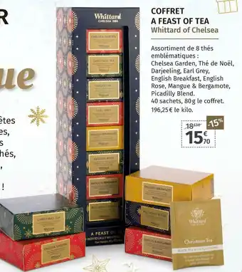 Le Comptoir irlandais Whittard of chelsea coffret a feast of tea offre