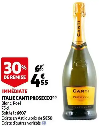 Auchan Italie canti prosecco offre