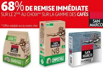 Auchan San marco bon plan sur la gamme des cafés de la marque san marco offre