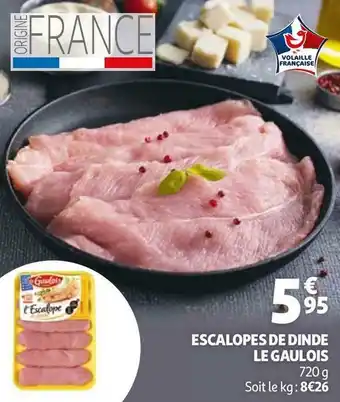 Auchan Le gaulois escalopes de dinde offre