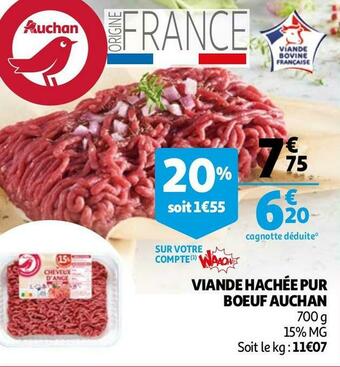 Auchan Auchan viande hachée pur boeuf offre