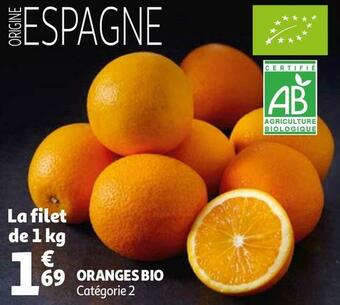 Auchan Oranges bio offre