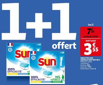 Sun tablettes lave vaisselle tout en 1