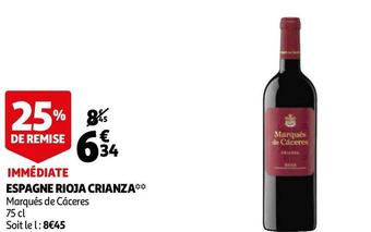 Espagne rioja crianza