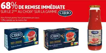 Auchan Cirio bon plan sur la gamme de la marque cirio offre