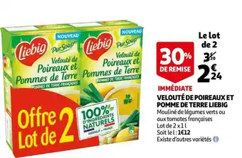 Auchan Liebig velouté de poireaux et pomme de terre offre