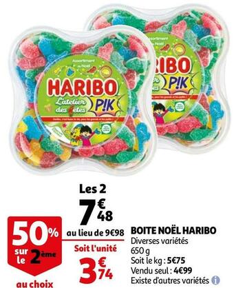 Auchan Haribo boite noël offre