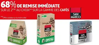 Auchan San marco bon plan sur la gamme des cafés de la marque san marco offre