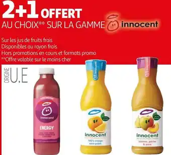 Auchan Innocent bon plan sur la gamme de la marque innocent offre