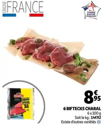 Auchan Charal 6 biftecks offre