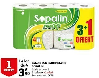 Auchan Sopalin essuie tout sur mesure offre