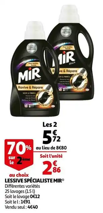 Auchan Mir lessive spécialiste* offre