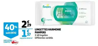 Pampers lingettes harmonie
