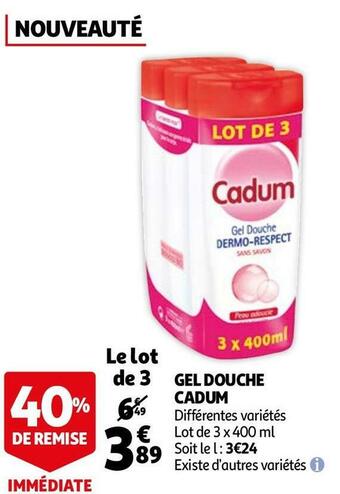 Cadum gel douche