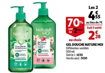 Auchan Nature moi gel douche offre