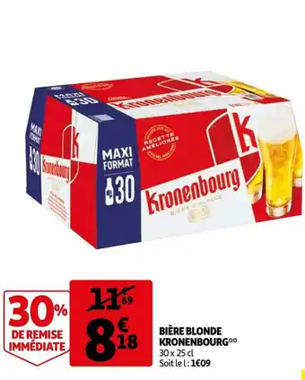 Auchan Kronenbourg bière blonde offre