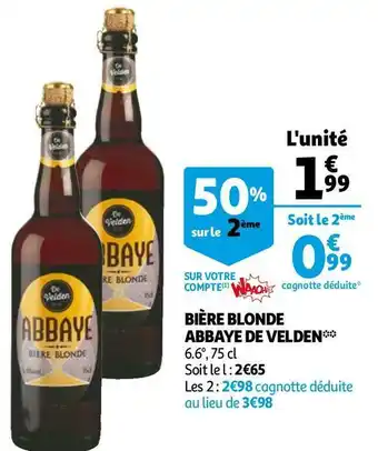 Auchan Abbaye de velden bière blonde offre
