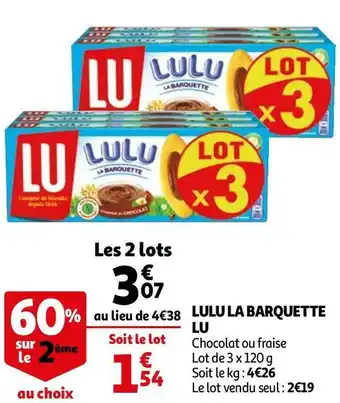 Auchan Lu lulu la barquette offre