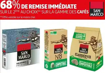 Auchan San marco bon plan sur la gamme des cafés de la marque san marco offre