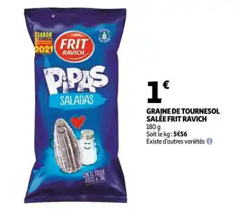 Auchan Frit ravich graine de tournesol salée offre