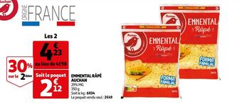 Auchan Auchan emmental râpé offre