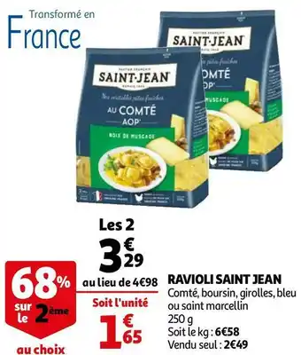 Auchan Saint jean ravioli offre