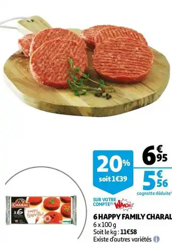 Auchan Charal 6 happy family offre
