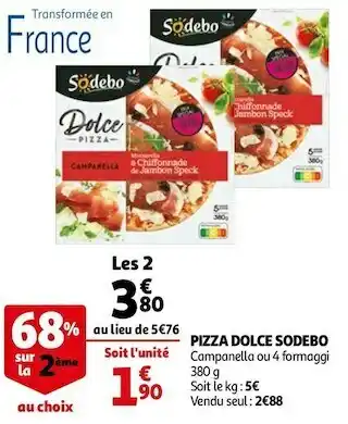 Auchan Sodebo pizza dolce offre