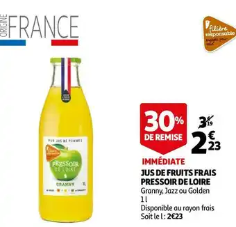 Auchan Pressoir de loire jus de fruits frais offre