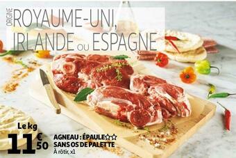 Auchan Agneau : épaule sans os de palette offre