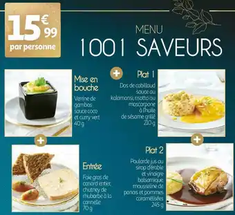 Auchan Mise en bouche + plat 1+ entrée+ plat 2 offre