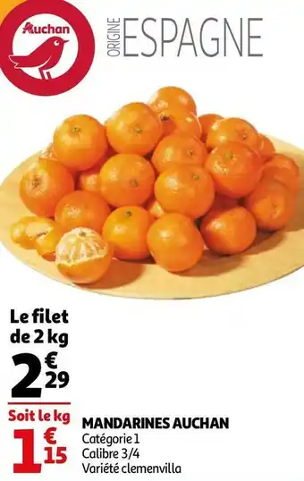 Auchan Auchan mandarines offre