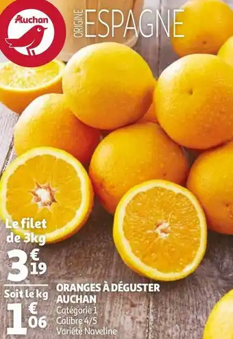 Auchan Auchan oranges à déguster offre