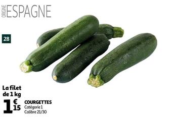 Auchan Courgettes offre
