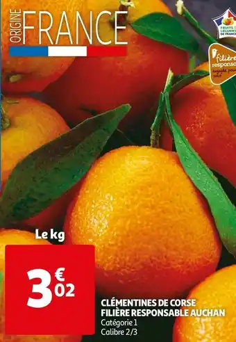 Auchan Auchan clémentines de corse offre